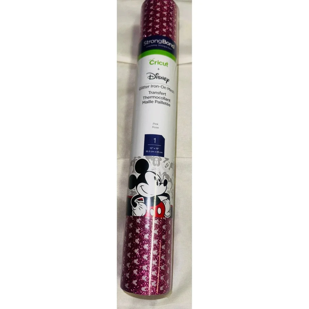 Cricut StrongBond Disney Mickey Mouse Glitter Iron On Mesh Vinyl Heat Transfer